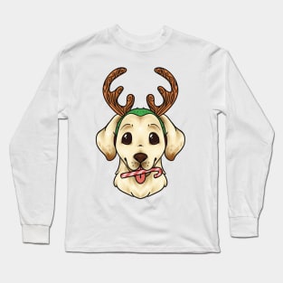 Christmas Yellow Labrador Retriever Dog Long Sleeve T-Shirt